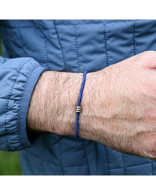 Harbour UK Bracelets Blue Minimalist Rope & Steel. Iron Flow Bracelet for men