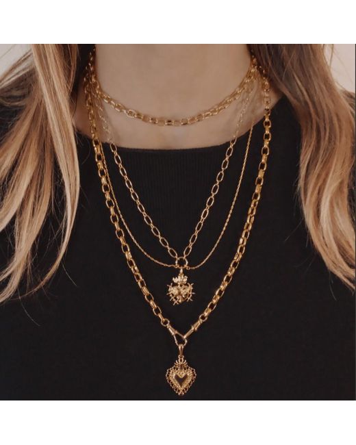 IN CAUDA VENENUM Metallic Devotion Necklace