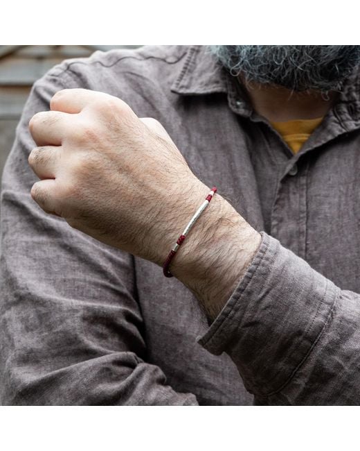 Harbour UK Bracelets Viking Rope Bracelet For With Hammered Beads for men