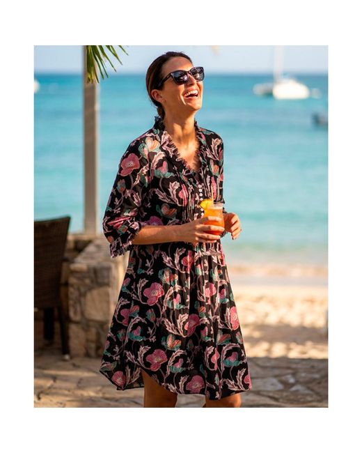 At Last Blue Annabel Cotton Tunic