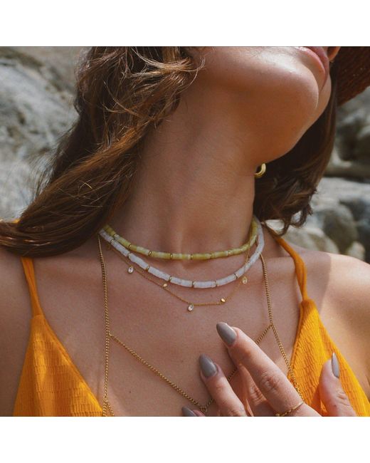 Mickey's Girl Metallic Lemon Jade Necklace