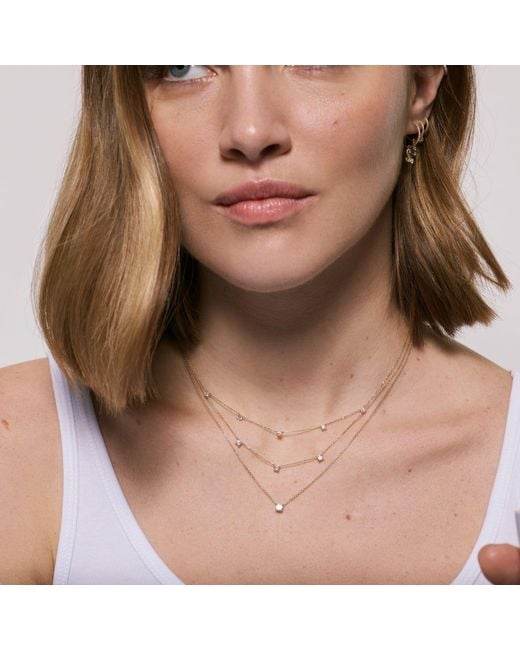 Dyamka Metallic Five Diamonds Necklace