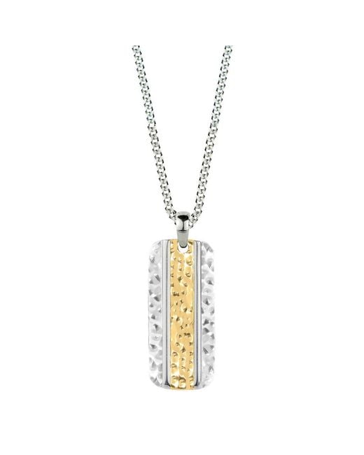 Charlotte's Web Jewellery Metallic Mixed Metal Karma Fortune Pendant Necklace for men