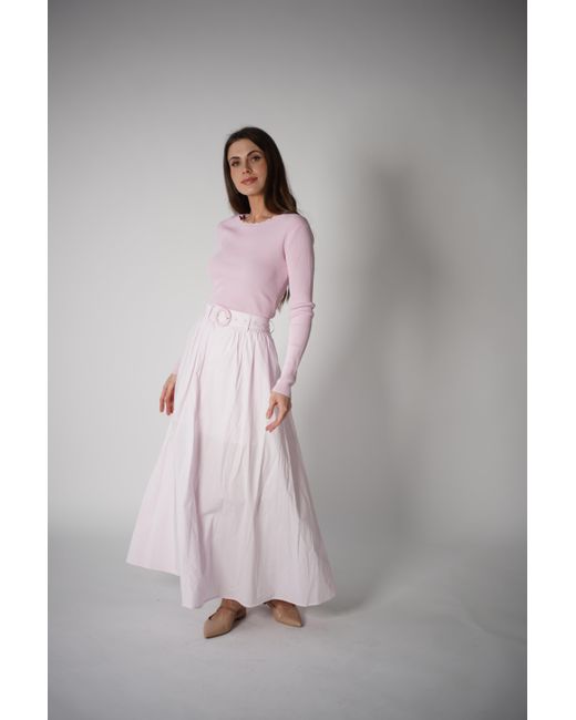 Lou&Up (Formerly Loup Clothing) Pink Scalloped Knit Top