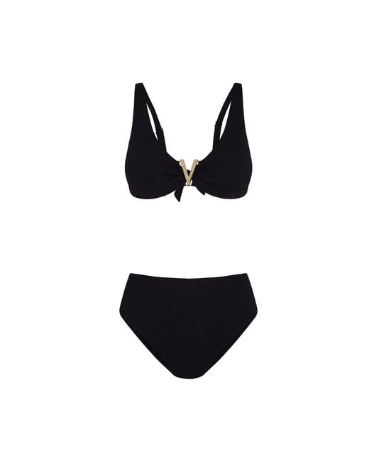 Aqva Swimwear Black Aiguablava Bikini Top