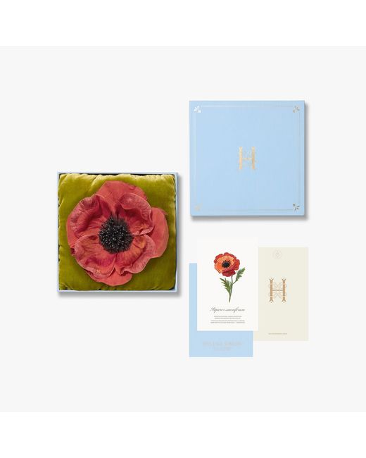 Helena Simon Red The Poppy Floral Brooch