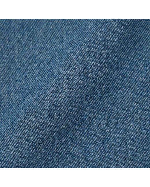 Modenaire Blue Denim Mini Dress Smocked Waist