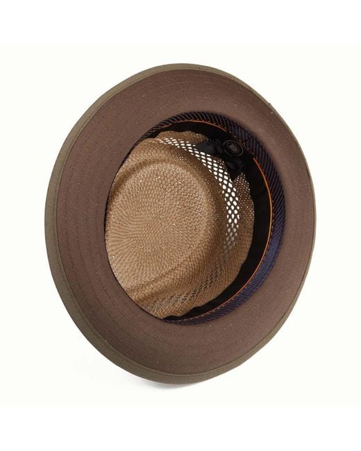 Dasmarca Hats Brown Dasmarca Ronan Straw Wide Brim Fedora Summer Straw Sun Hat for men