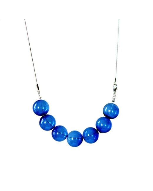 Laura Daili Blue Azure Dream – Hand-Blown Glass Necklace