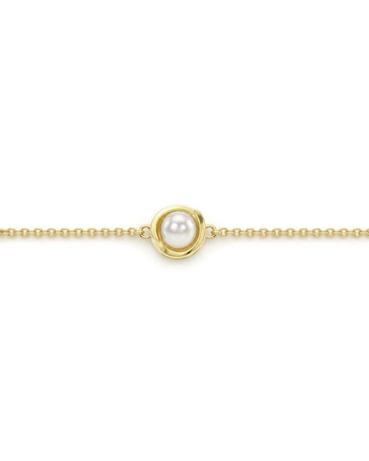 Unaloe Metallic Plated Pearl Bracelet – Freshwater Pearl Chain Bracelet For