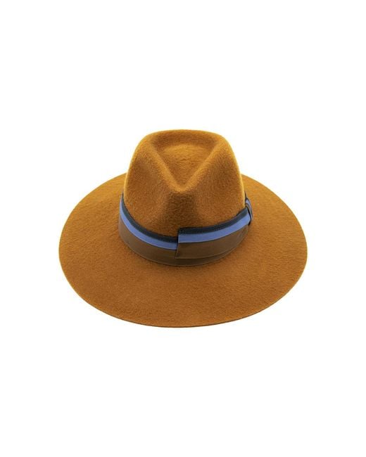 DORIA 1905 Brown Wide-Brim Wool Felt Drop Hat