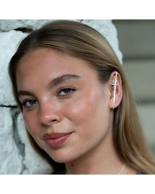 Scream Pretty White Sterling Star Ear Crawler