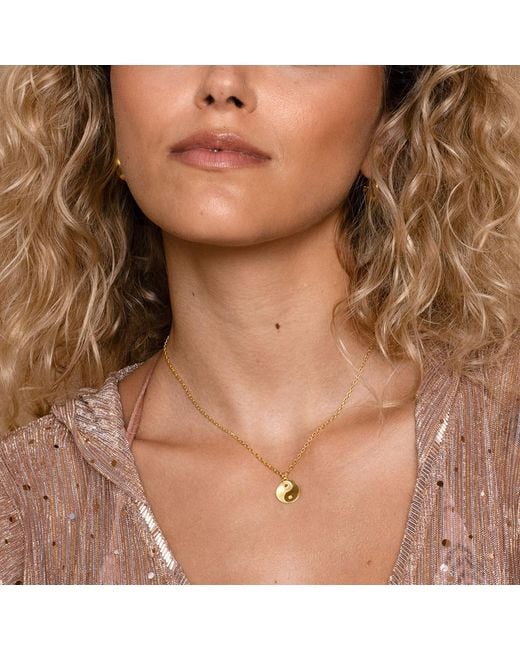 Zoe & Morgan Metallic Yin Yang Necklace