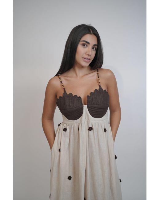 Muda Clothing Fz Llc Natural Neutrals Coco Linen Dress