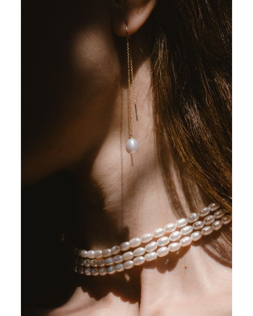 Chiara Tedeschi Jewellery White Galaxy Drop Long Earrings