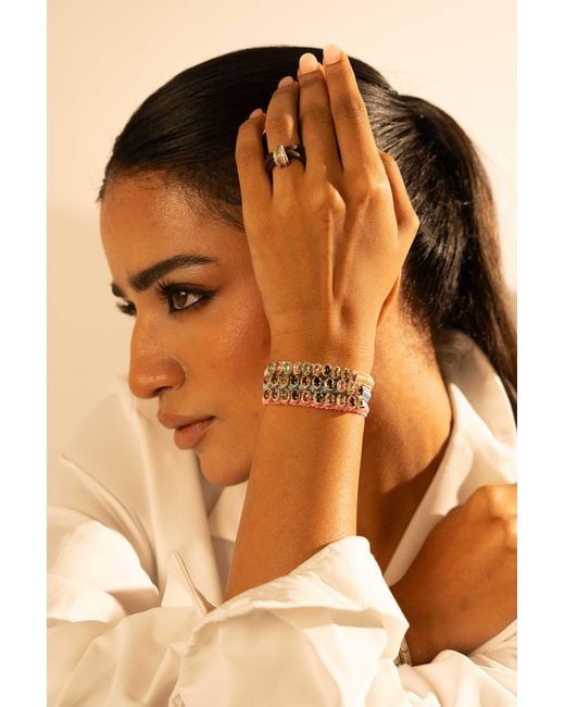 Caravan of Stones Green Deep Petrol Mini Lisse Bracelet
