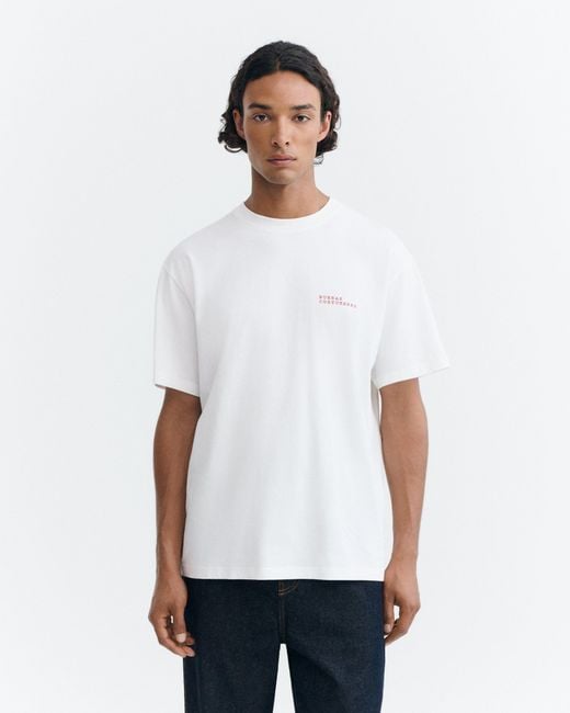 Thinking Mu White Costumbres Aaron T-Shirt for men