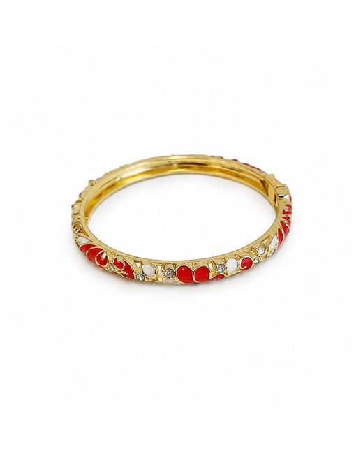 Nuvv Collection Metallic Enamel Luxe Bangle Set – Ivory