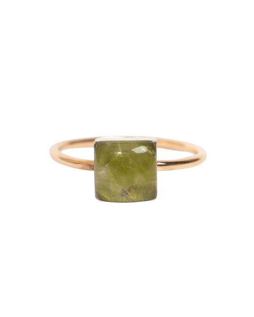 Kate Koel White August Birthstone Peridot Stacking Ring