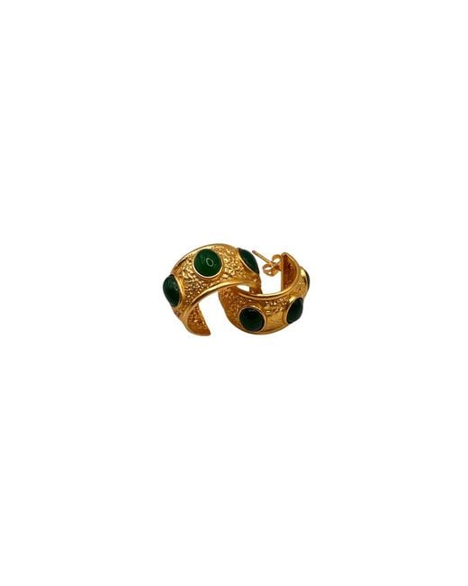 Les Reines Metallic Emerald Crown