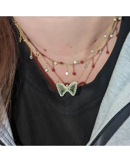 KAMARIA Metallic Rain Drop Choker Necklace With Crystals