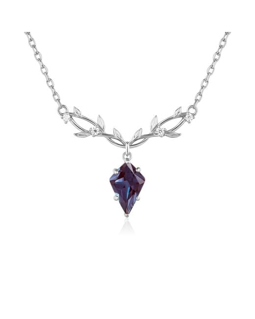 Azura Jewelry New York Metallic Elven Entwine Alexandrite Necklace Vermeil