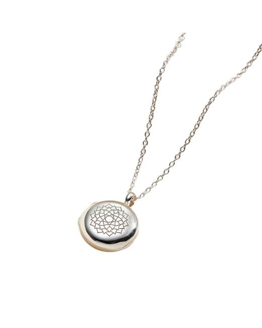 Posh Totty Designs Metallic Sterling Circle Chakra Locket Necklace