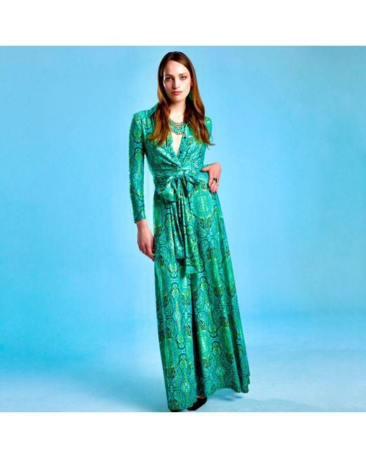 Beatrice von Tresckow Green Sage Paisley Wide Leg Jumpsuit