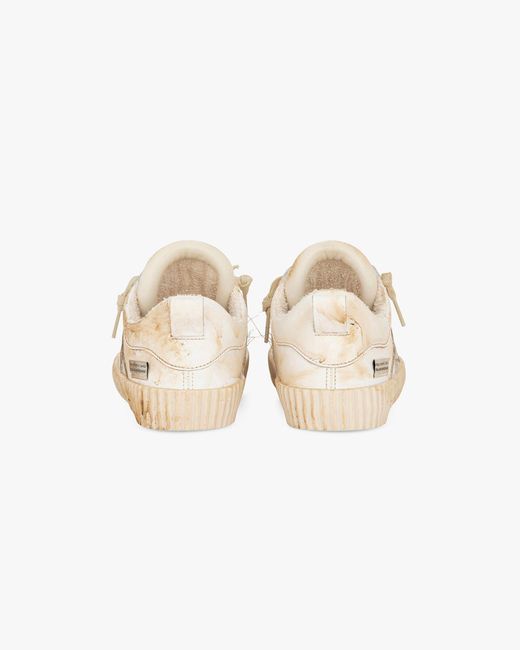 Springa | Unique Vulcanized Sneakers Italian Handmade Natural Wavy Leather Embroidery Vintage Sneakers for men