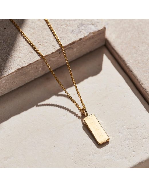 Posh Totty Designs Metallic 9Ct Solid Tag Necklace for men