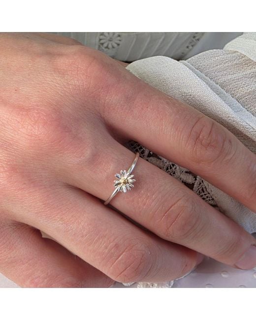 Lee Renee White Daisy Stacking Ring –