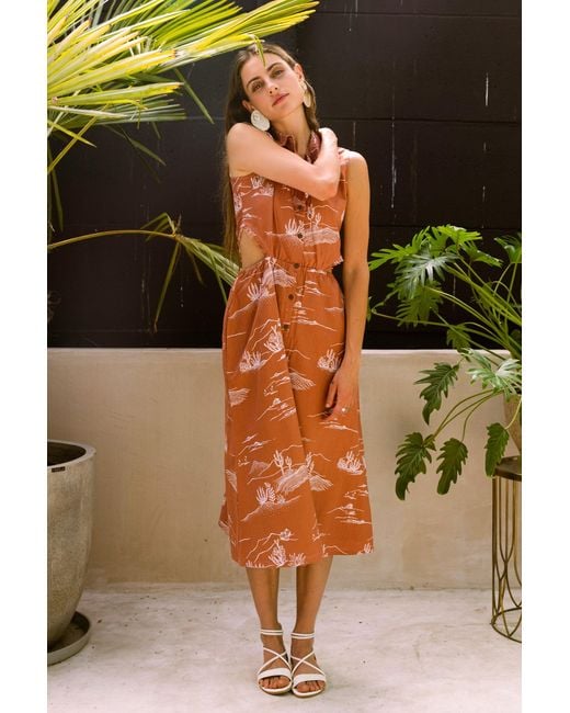 Em & Shi Red Arizona Shirt Dress