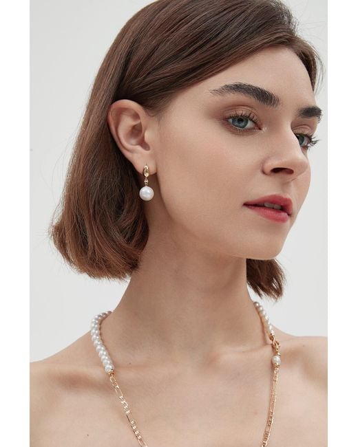 Classicharms Metallic Doris Vermeil Freshwater Pearl Drop Earrings