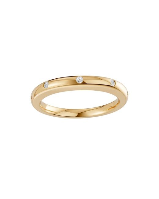 Aya Fine Jewelry Metallic Flush Set Lab Diamond Wedding Band