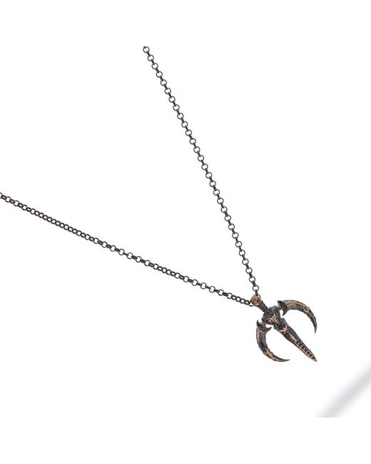 Ebru Jewelry Metallic Winged Guardian Sterling Necklace for men