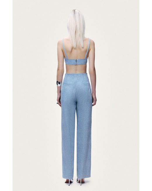 Nocturne Blue Wide-Leg Trousers