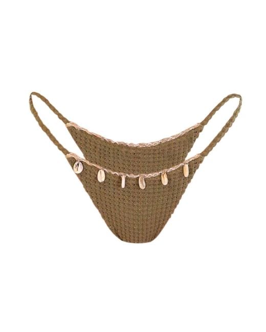 Belletage Swimwear Green The Selva Bikini Bottom