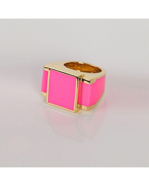 THE ROSE Pink Neon Bague One Sculptural Ring