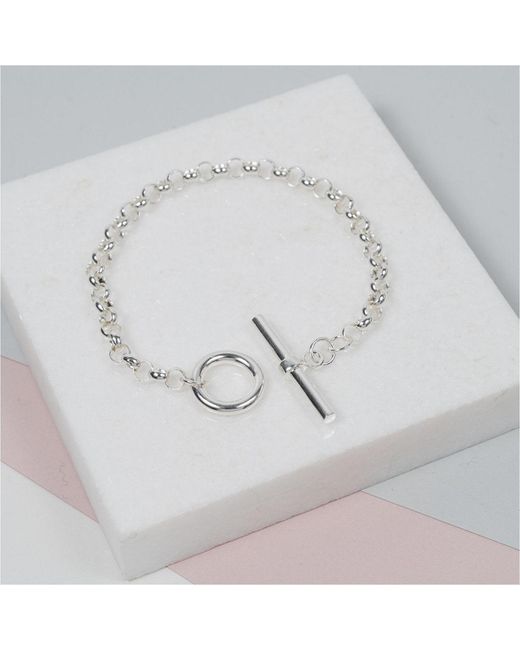 Auree Jewellery Metallic Fernshaw Sterling T-Bar Belcher Link Bracelet