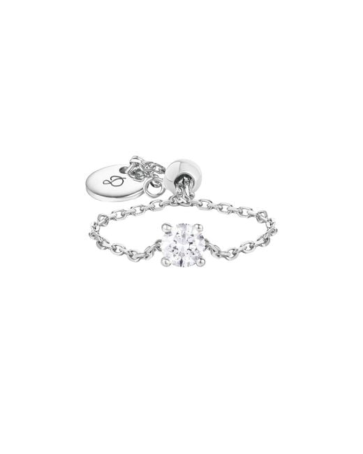 Dyamka Metallic Diamond Chain Ring