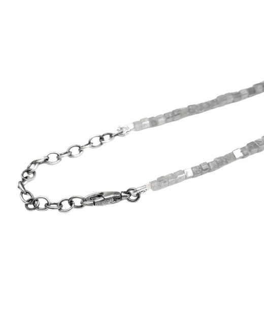 Rahul's Jewels Metallic 16"-18" Adjustable Length Genuine Light Diamond Cube Necklace