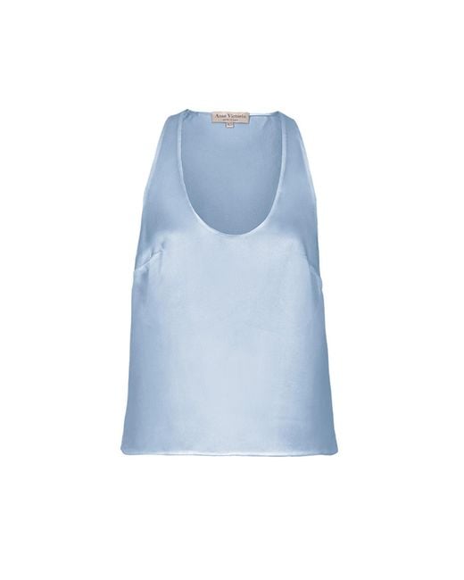 Anse Victorin Blue Victoria Silk Top