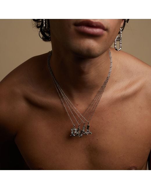 Kasun Metallic Plated V Initial Necklace With Mother Of Pearl