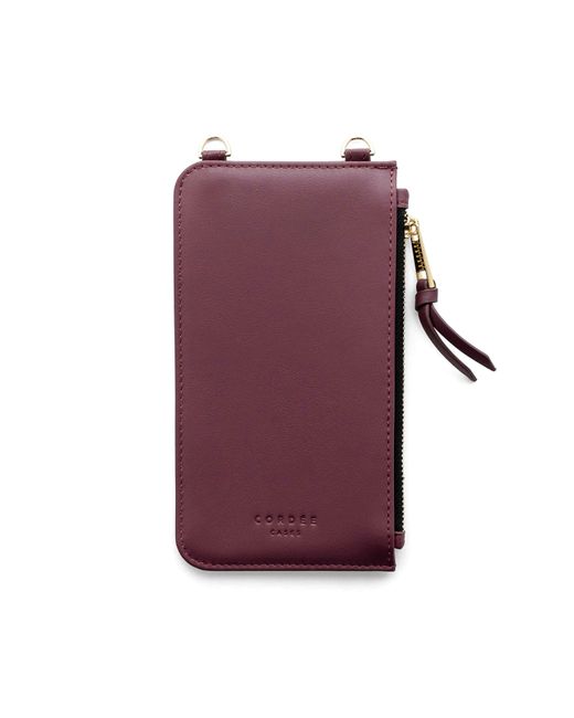 Cordée Cases Purple Scarlett 3-Piece Crossbody Phone Case Set Burgundy