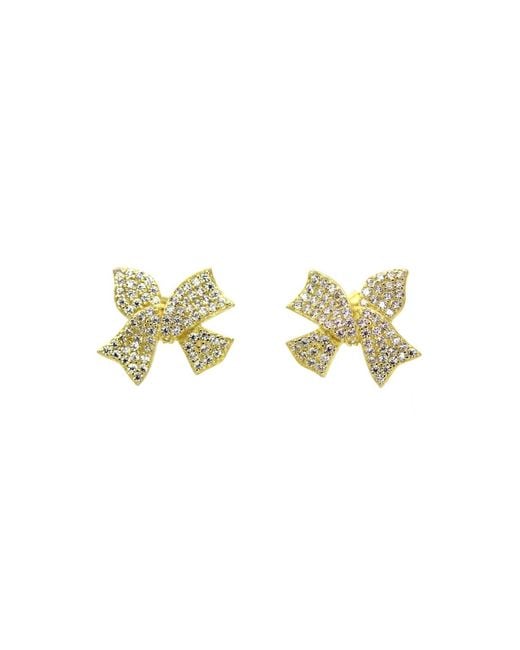 VicStoneNYC Fine Jewelry Natural Lovely Ribbon Stud Vermeil Earrings