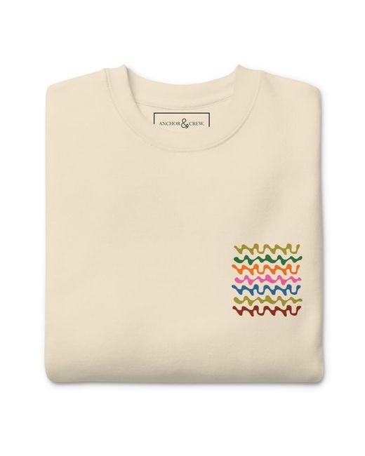 Anchor and Crew Neutrals Natural Out Of Office Passenger Organic Cotton Sweatshirt for men
