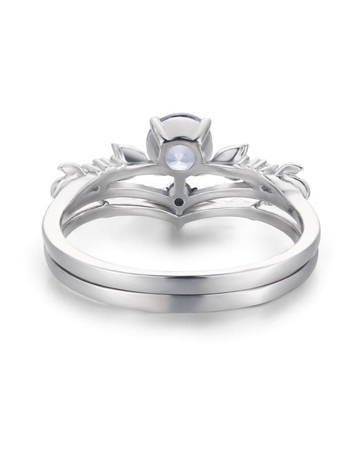 Azura Jewelry New York Blue Reverie Tanzanite Ring Set Vermeil