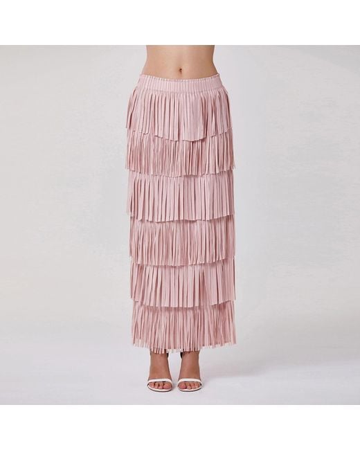 Smart and Joy Black Layered Ruffled Knit Skirt