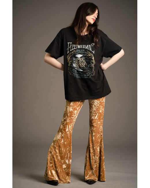 Little Lies Natural Hendrix Ochre Velvet Flares