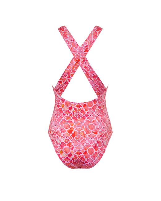 Sophia Alexia Pink Marble Mosaic Santorini Swimsuit